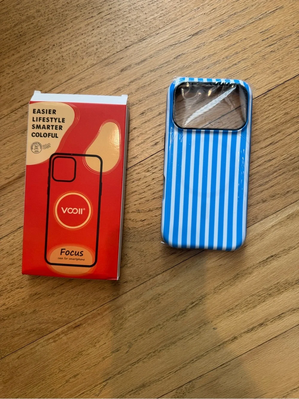 iPhone 17 Pro Case Cute Striped Shockproof Slim TPU (Blue)